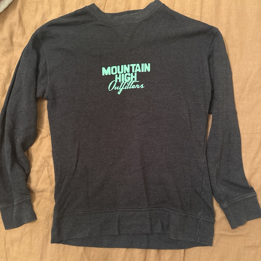 Comfort Colors Charcoal Sweatshirt with Mint Graphic